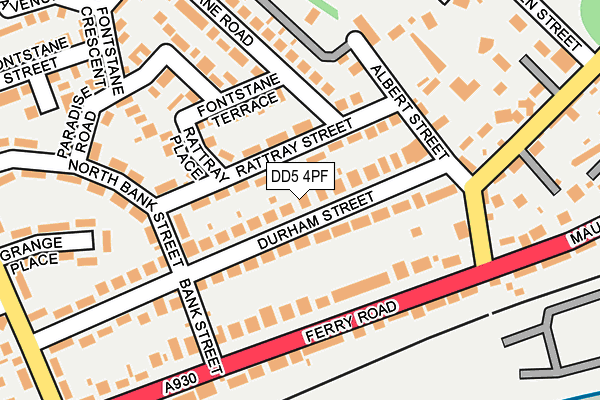 DD5 4PF map - OS OpenMap – Local (Ordnance Survey)