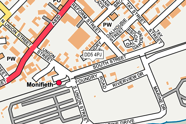 DD5 4PJ map - OS OpenMap – Local (Ordnance Survey)