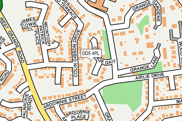 DD5 4PL map - OS OpenMap – Local (Ordnance Survey)