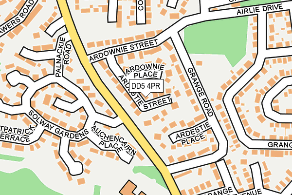 DD5 4PR map - OS OpenMap – Local (Ordnance Survey)