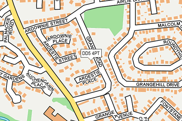 DD5 4PT map - OS OpenMap – Local (Ordnance Survey)
