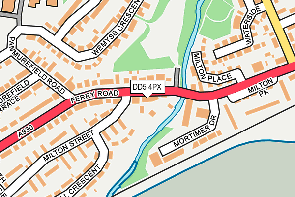 DD5 4PX map - OS OpenMap – Local (Ordnance Survey)