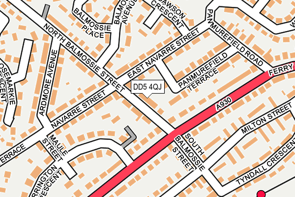 DD5 4QJ map - OS OpenMap – Local (Ordnance Survey)