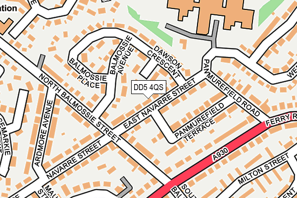 DD5 4QS map - OS OpenMap – Local (Ordnance Survey)