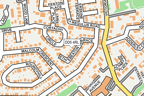 DD5 4RL map - OS OpenMap – Local (Ordnance Survey)