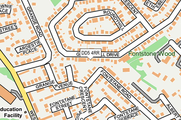DD5 4RR map - OS OpenMap – Local (Ordnance Survey)