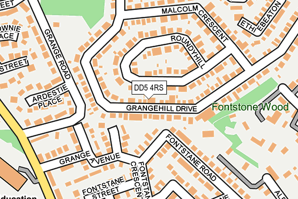 DD5 4RS map - OS OpenMap – Local (Ordnance Survey)