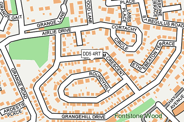DD5 4RT map - OS OpenMap – Local (Ordnance Survey)