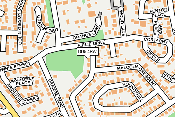 DD5 4RW map - OS OpenMap – Local (Ordnance Survey)