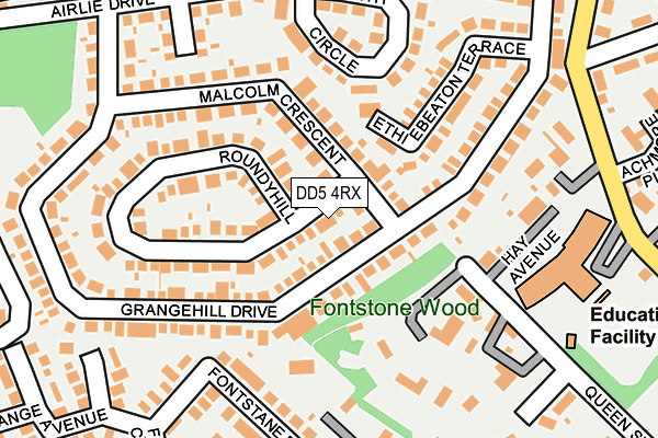 DD5 4RX map - OS OpenMap – Local (Ordnance Survey)