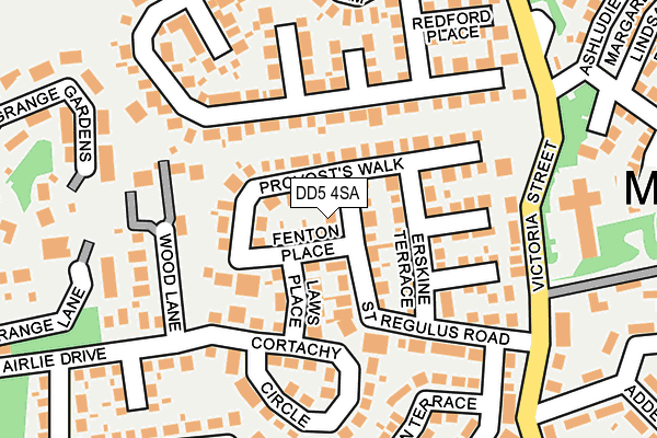 DD5 4SA map - OS OpenMap – Local (Ordnance Survey)