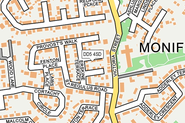 DD5 4SD map - OS OpenMap – Local (Ordnance Survey)