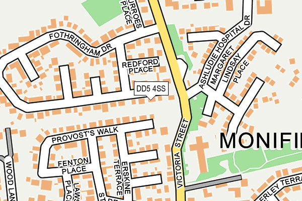 DD5 4SS map - OS OpenMap – Local (Ordnance Survey)