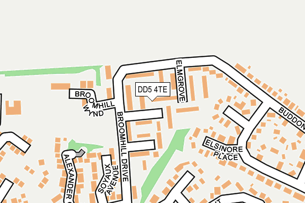 DD5 4TE map - OS OpenMap – Local (Ordnance Survey)