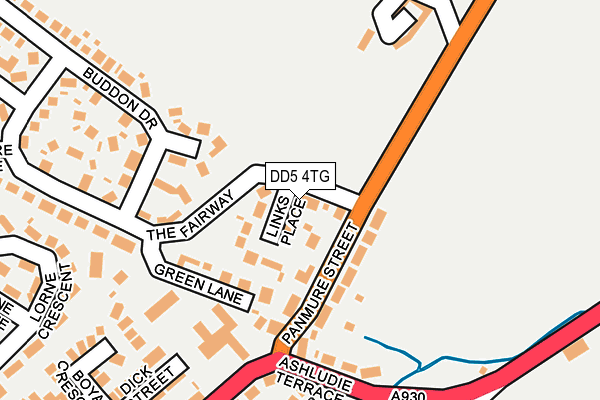 DD5 4TG map - OS OpenMap – Local (Ordnance Survey)