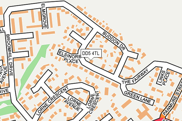 DD5 4TL map - OS OpenMap – Local (Ordnance Survey)