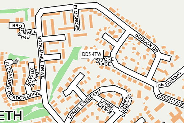 DD5 4TW map - OS OpenMap – Local (Ordnance Survey)