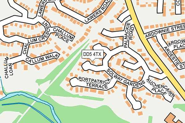 DD5 4TX map - OS OpenMap – Local (Ordnance Survey)