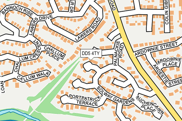 DD5 4TY map - OS OpenMap – Local (Ordnance Survey)