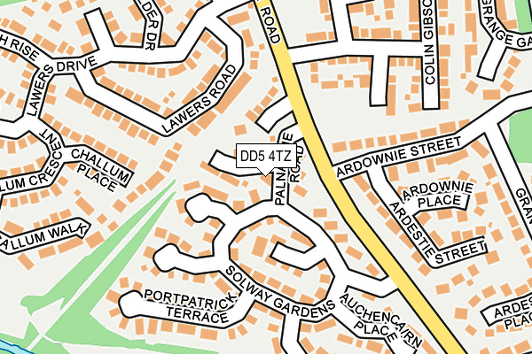 DD5 4TZ map - OS OpenMap – Local (Ordnance Survey)