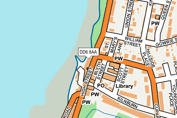 DD6 8AA map - OS OpenMap – Local (Ordnance Survey)