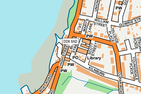 DD6 8AD map - OS OpenMap – Local (Ordnance Survey)