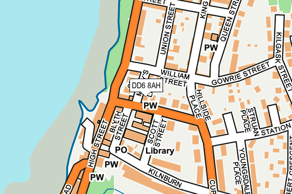 DD6 8AH map - OS OpenMap – Local (Ordnance Survey)