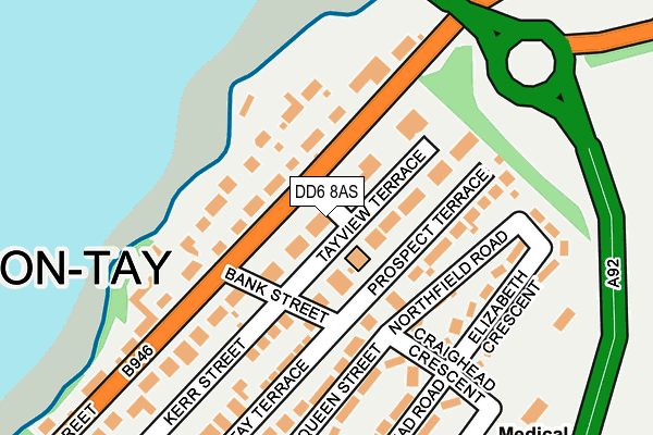 DD6 8AS map - OS OpenMap – Local (Ordnance Survey)