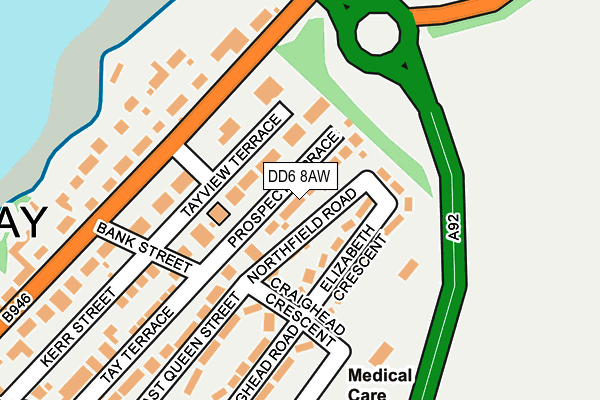 DD6 8AW map - OS OpenMap – Local (Ordnance Survey)