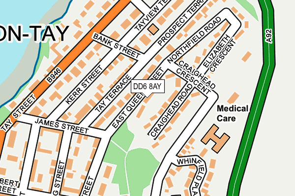 DD6 8AY map - OS OpenMap – Local (Ordnance Survey)