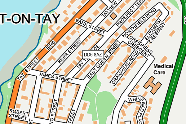 DD6 8AZ map - OS OpenMap – Local (Ordnance Survey)
