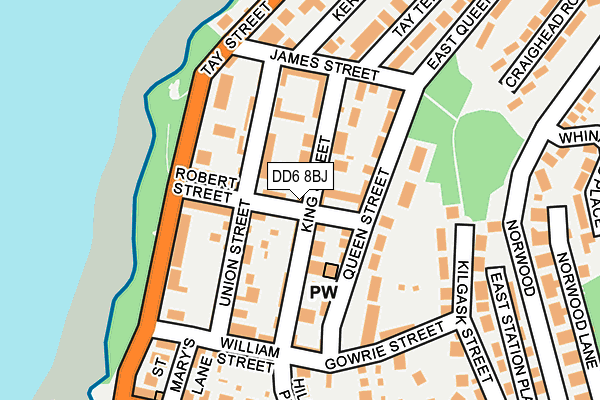 DD6 8BJ map - OS OpenMap – Local (Ordnance Survey)