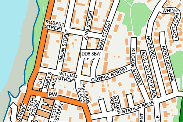 DD6 8BW map - OS OpenMap – Local (Ordnance Survey)