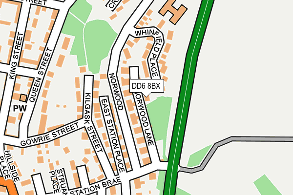 DD6 8BX map - OS OpenMap – Local (Ordnance Survey)