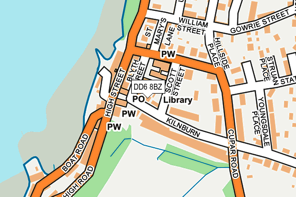 DD6 8BZ map - OS OpenMap – Local (Ordnance Survey)