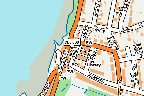 DD6 8DB map - OS OpenMap – Local (Ordnance Survey)
