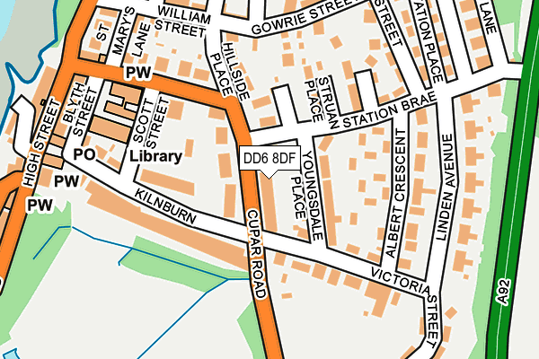 DD6 8DF map - OS OpenMap – Local (Ordnance Survey)