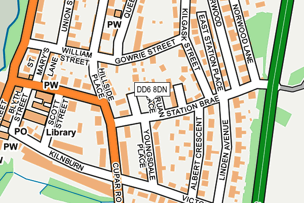 DD6 8DN map - OS OpenMap – Local (Ordnance Survey)