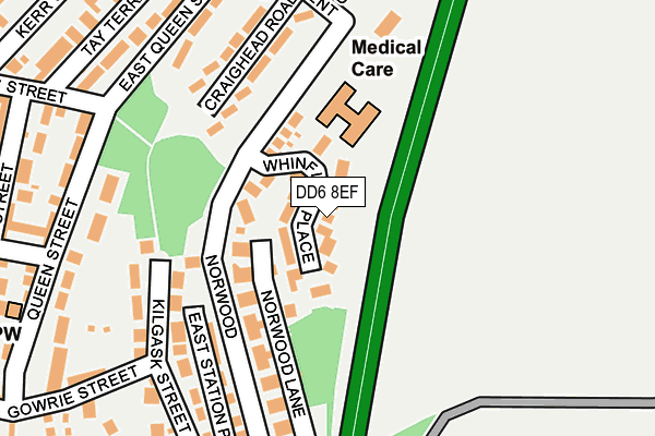 DD6 8EF map - OS OpenMap – Local (Ordnance Survey)