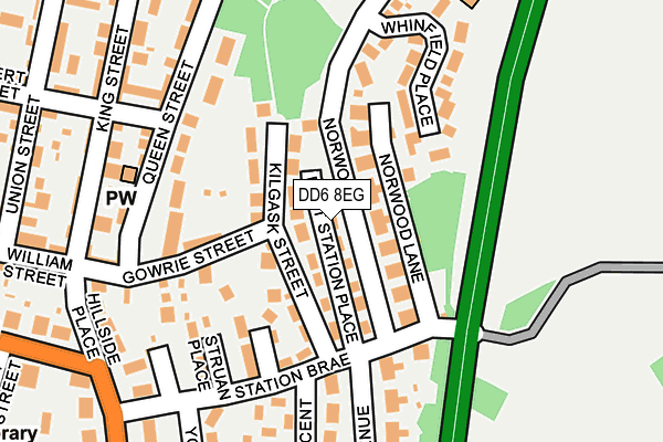 DD6 8EG map - OS OpenMap – Local (Ordnance Survey)