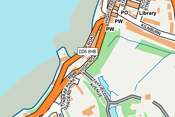 DD6 8HB map - OS OpenMap – Local (Ordnance Survey)