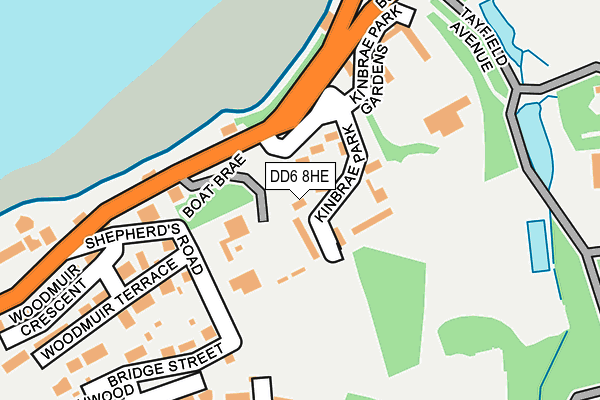 DD6 8HE map - OS OpenMap – Local (Ordnance Survey)