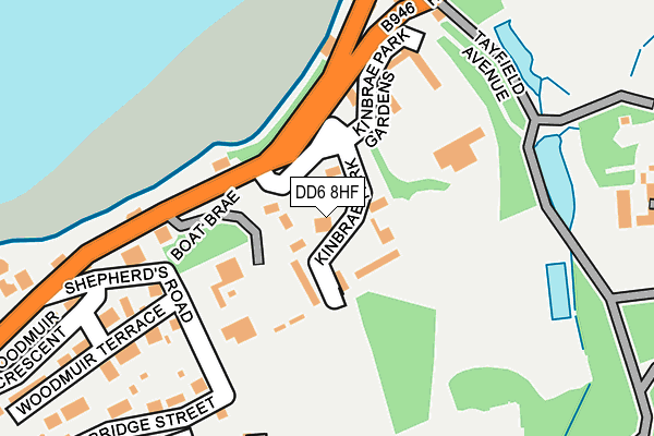 DD6 8HF map - OS OpenMap – Local (Ordnance Survey)