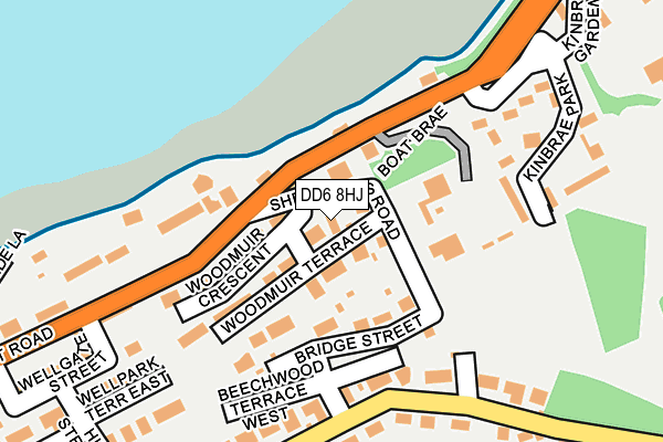DD6 8HJ map - OS OpenMap – Local (Ordnance Survey)