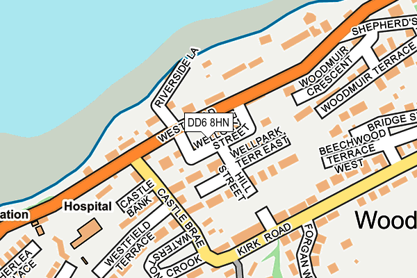 DD6 8HN map - OS OpenMap – Local (Ordnance Survey)