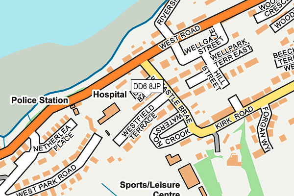 DD6 8JP map - OS OpenMap – Local (Ordnance Survey)