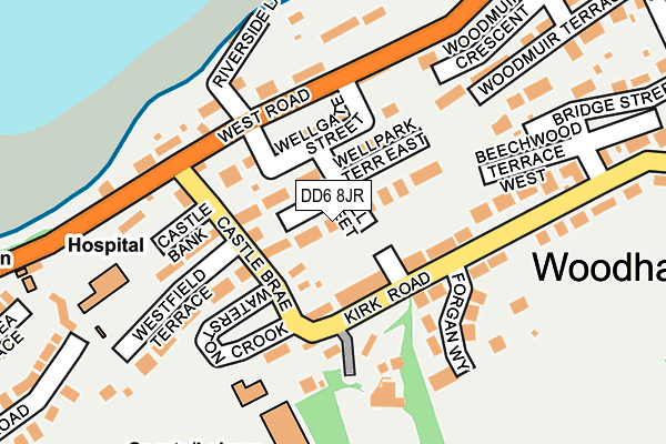 DD6 8JR map - OS OpenMap – Local (Ordnance Survey)