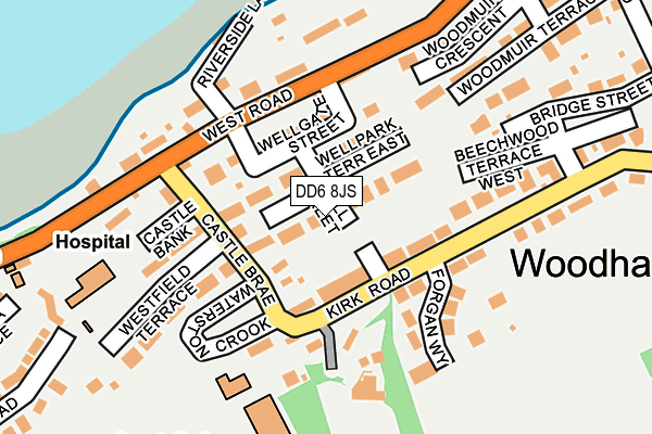 DD6 8JS map - OS OpenMap – Local (Ordnance Survey)