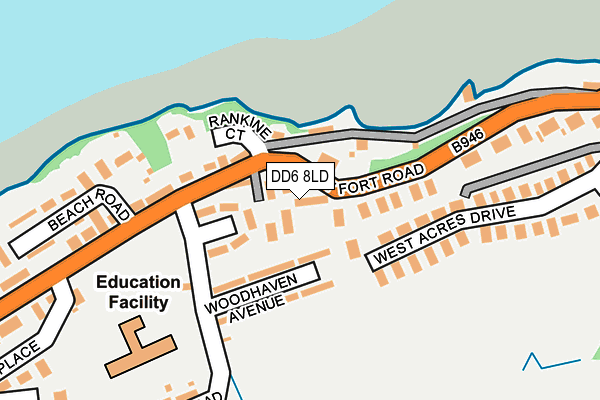 DD6 8LD map - OS OpenMap – Local (Ordnance Survey)