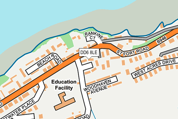 DD6 8LE map - OS OpenMap – Local (Ordnance Survey)